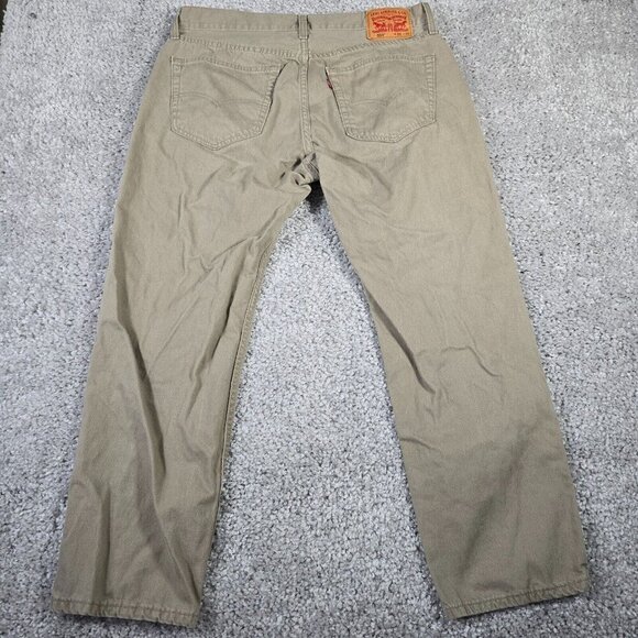 Levis 559 Jeans Mens 36x30 (Fits 34x28) Brown Relaxed Straight Work Pants Casual - Picture 11 of 12
